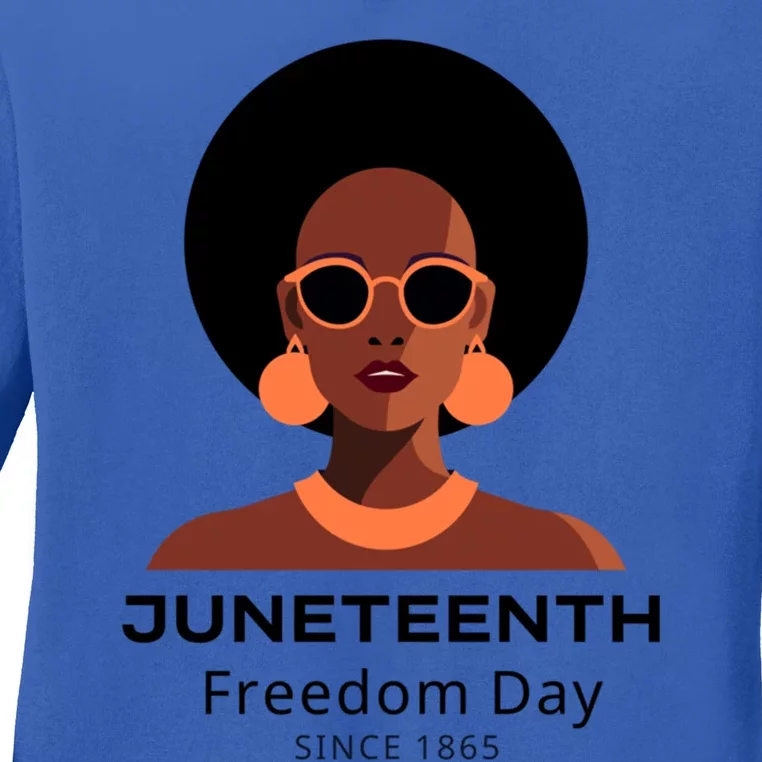 Empowering Freedom Celebrate Junenth Queen With Style Gift Ladies Long Sleeve Shirt