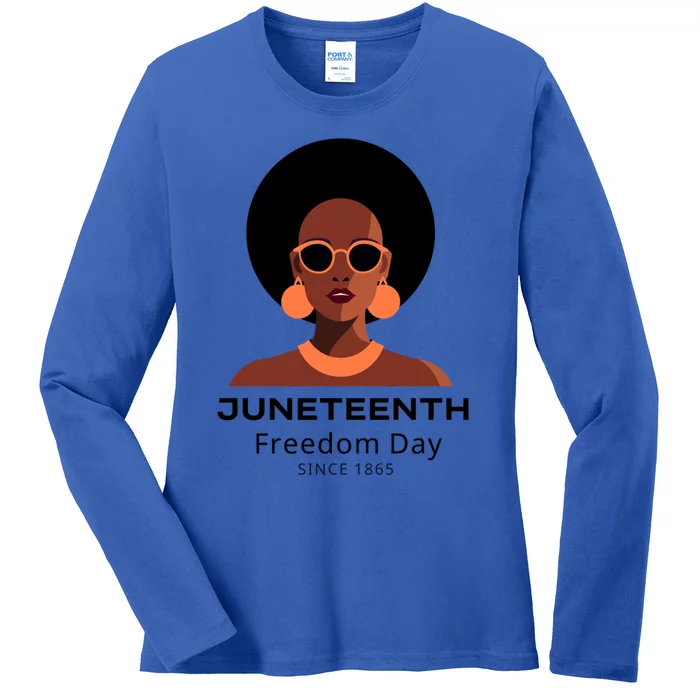 Empowering Freedom Celebrate Junenth Queen With Style Gift Ladies Long Sleeve Shirt