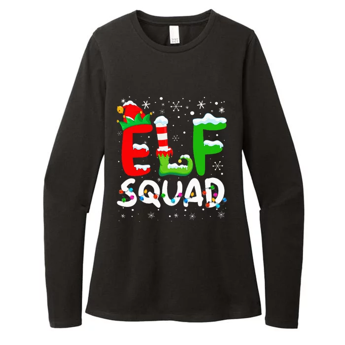 Elf Family Christmas Matching Pajamas Xmas Elf Squad Womens CVC Long Sleeve Shirt