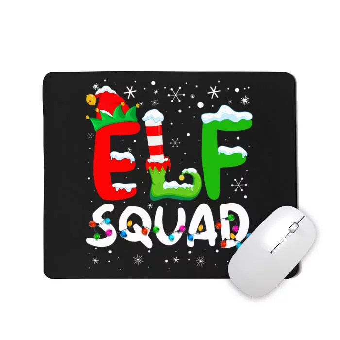 Elf Family Christmas Matching Pajamas Xmas Elf Squad Mousepad