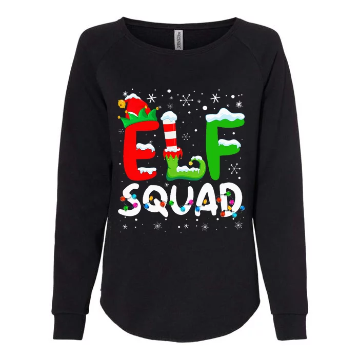 Elf Family Christmas Matching Pajamas Xmas Elf Squad Womens California Wash Sweatshirt