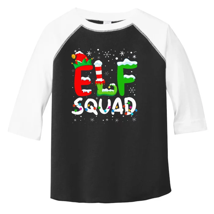 Elf Family Christmas Matching Pajamas Xmas Elf Squad Toddler Fine Jersey T-Shirt