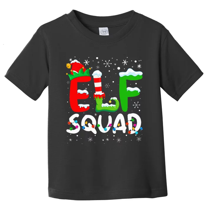 Elf Family Christmas Matching Pajamas Xmas Elf Squad Toddler T-Shirt