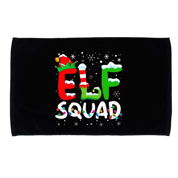 Elf Family Christmas Matching Pajamas Xmas Elf Squad Microfiber Hand Towel