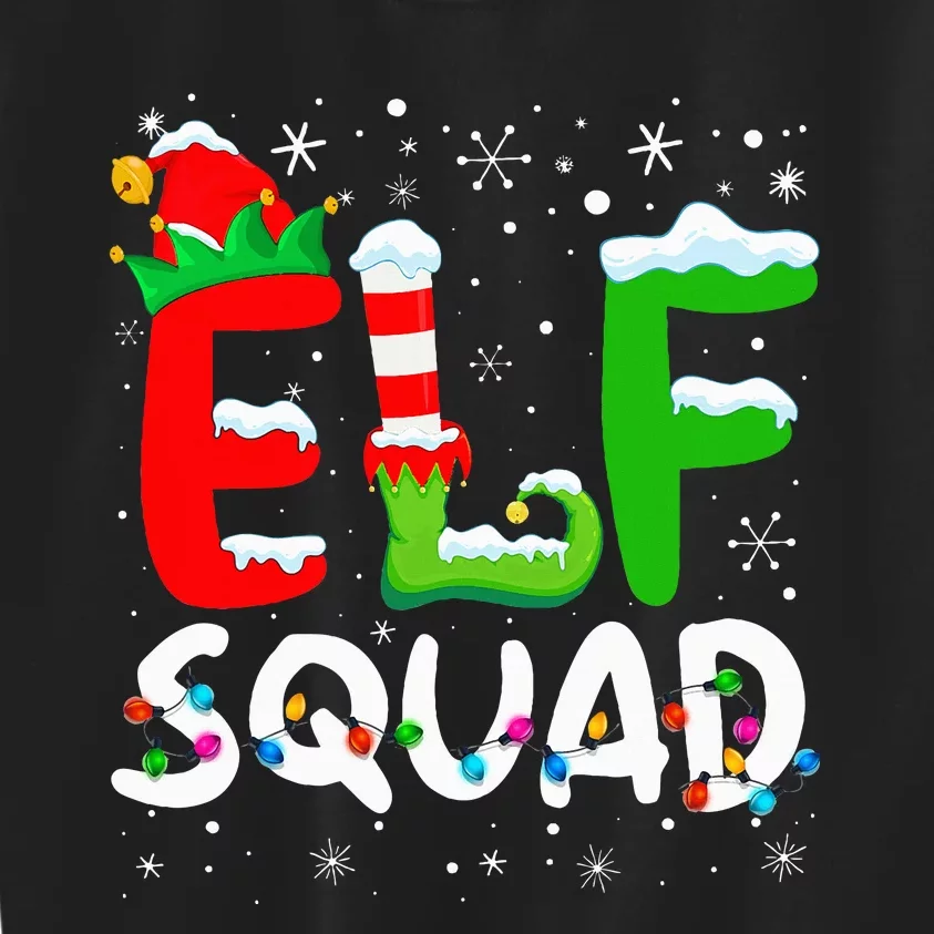 Elf Family Christmas Matching Pajamas Xmas Elf Squad Kids Sweatshirt