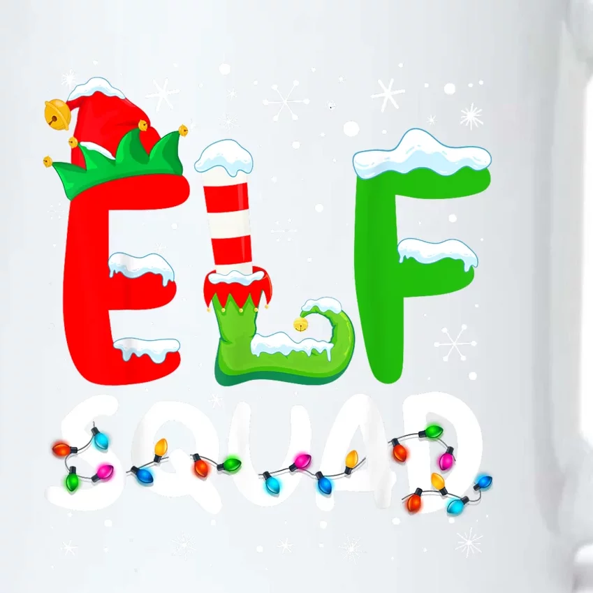 Elf Family Christmas Matching Pajamas Xmas Elf Squad Black Color Changing Mug