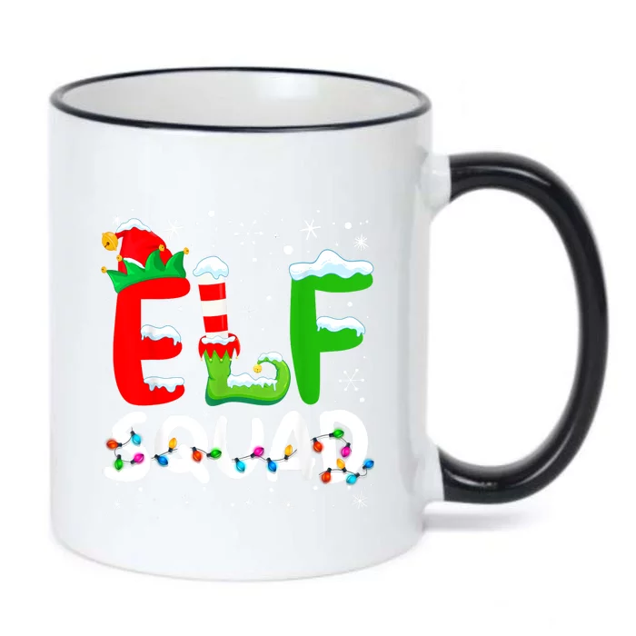 Elf Family Christmas Matching Pajamas Xmas Elf Squad Black Color Changing Mug