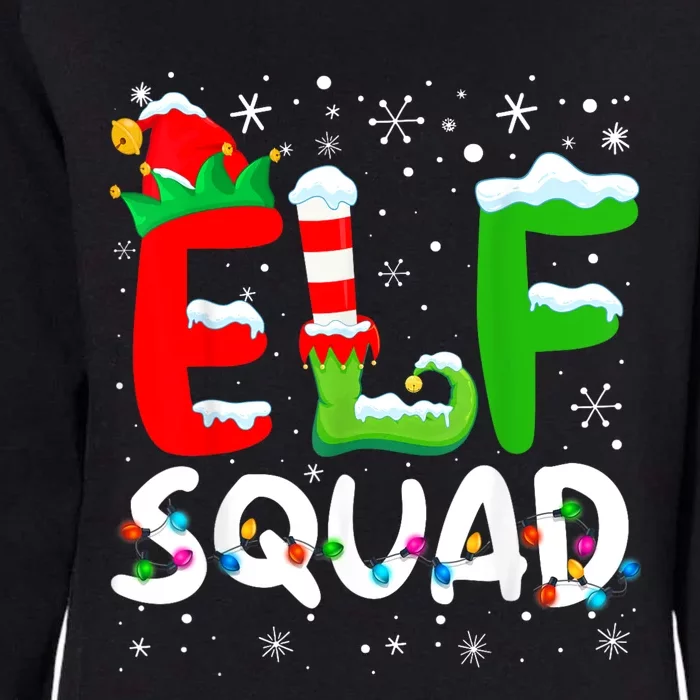 Elf Family Christmas Matching Pajamas Xmas Elf Squad Womens California Wash Sweatshirt