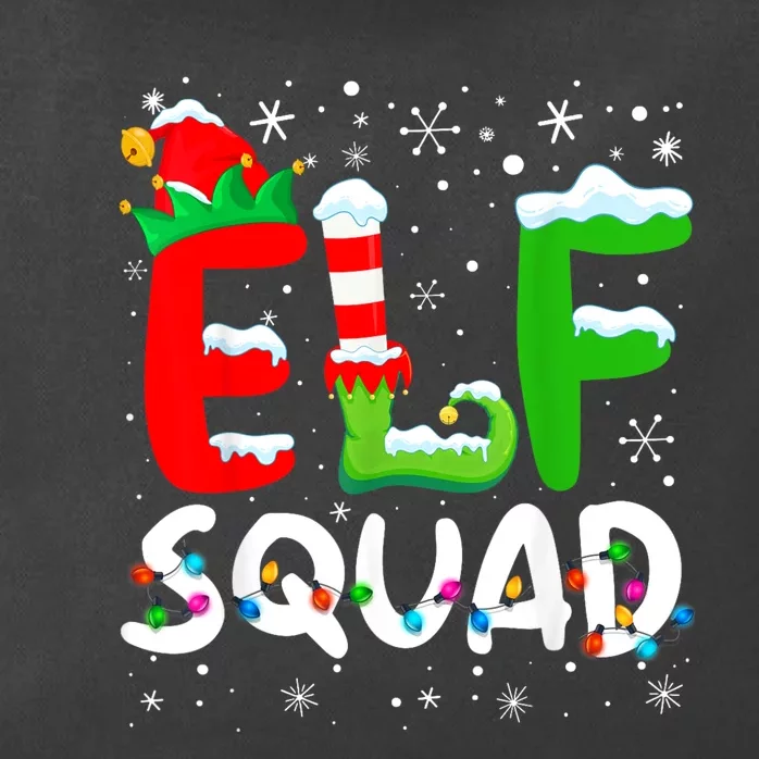 Elf Family Christmas Matching Pajamas Xmas Elf Squad Zip Tote Bag