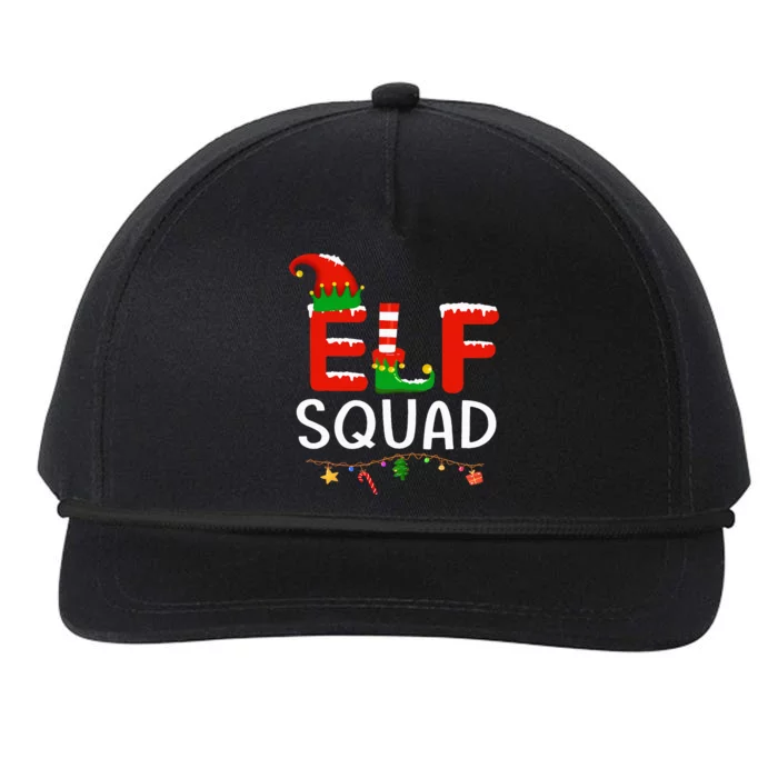 Elf Family Christmas Matching Pajamas XMas Elf Squad Snapback Five-Panel Rope Hat