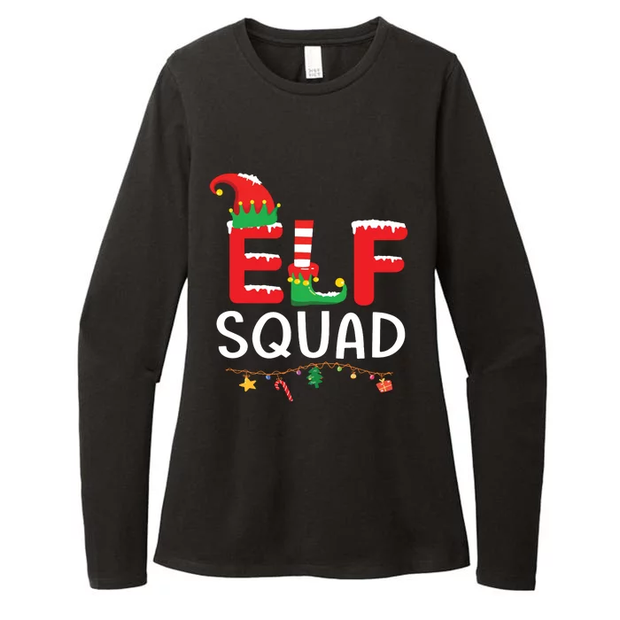 Elf Family Christmas Matching Pajamas Xmas Shirts Elf Squad Womens CVC Long Sleeve Shirt