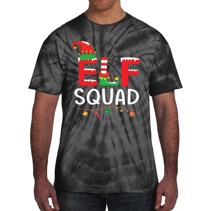 Elf Family Christmas Matching Pajamas Xmas Shirts Elf Squad Tie-Dye T-Shirt