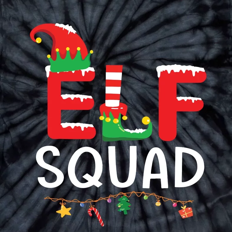 Elf Family Christmas Matching Pajamas Xmas Shirts Elf Squad Tie-Dye T-Shirt