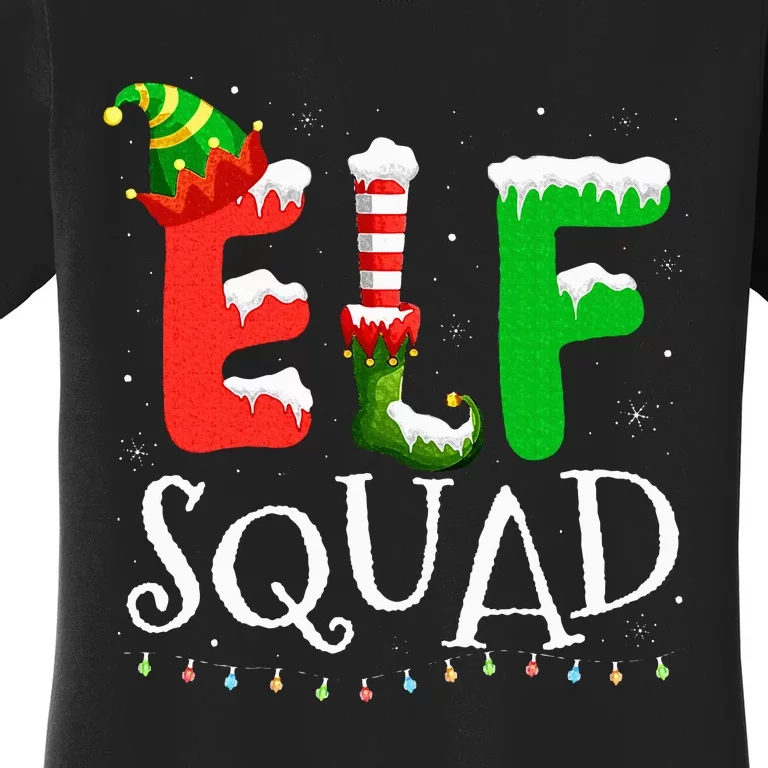 Elf Family Christmas Matching Pajamas Xmas Elf Squad Women's T-Shirt