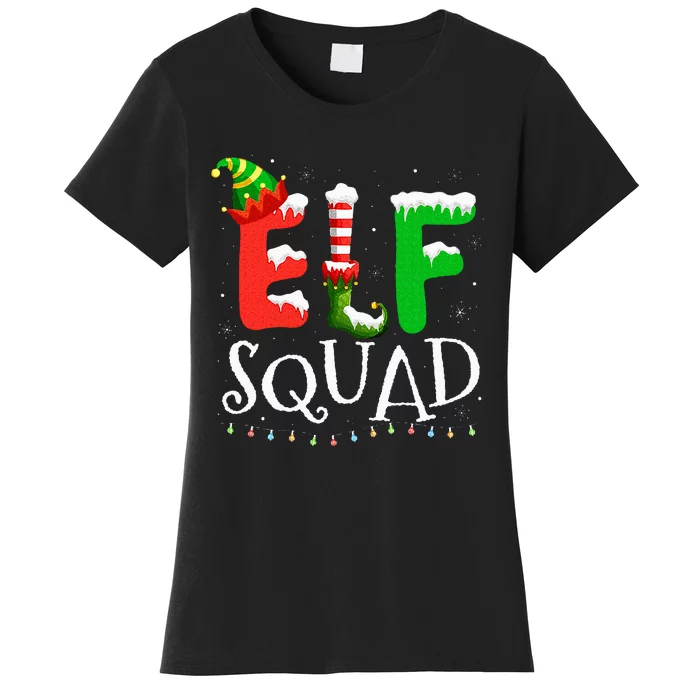 Elf Family Christmas Matching Pajamas Xmas Elf Squad Women's T-Shirt