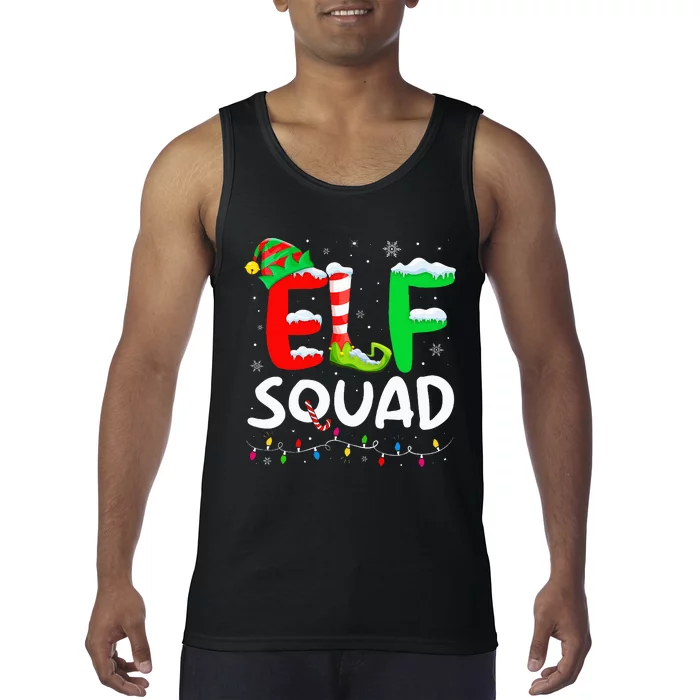 Elf Family Christmas Matching Pajamas Xmas Elf Squad Tank Top