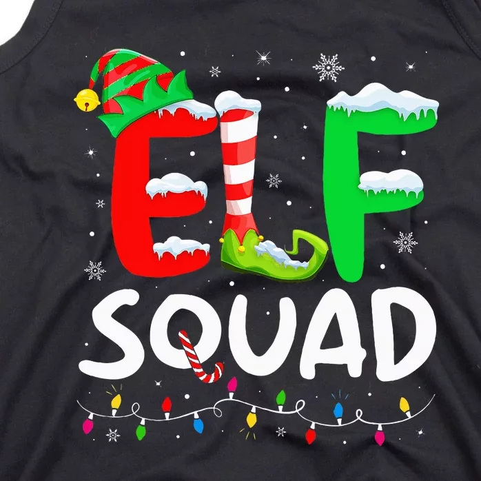 Elf Family Christmas Matching Pajamas Xmas Elf Squad Tank Top