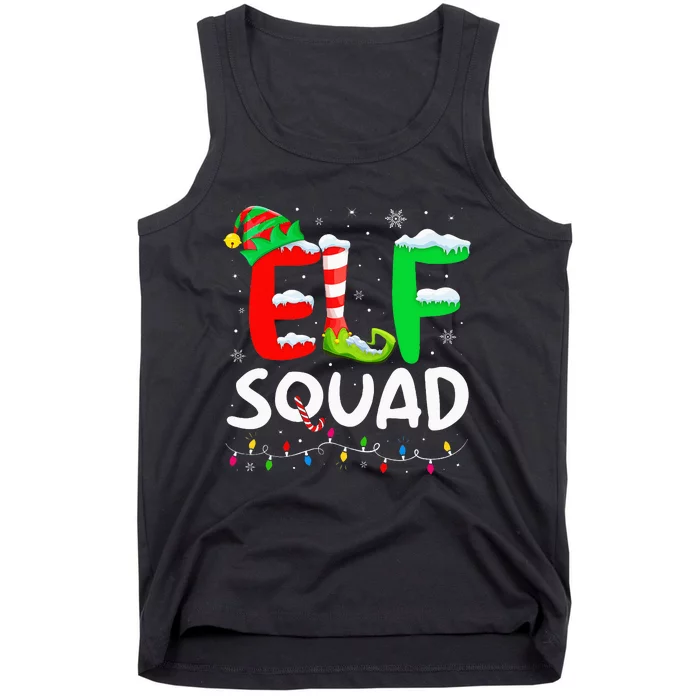 Elf Family Christmas Matching Pajamas Xmas Elf Squad Tank Top