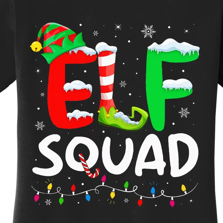 Elf Family Christmas Matching Pajamas Xmas Elf Squad Women's T-Shirt