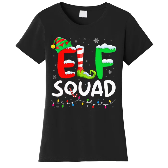 Elf Family Christmas Matching Pajamas Xmas Elf Squad Women's T-Shirt