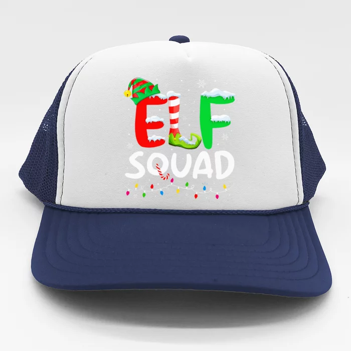 Elf Family Christmas Matching Pajamas Xmas Elf Squad Trucker Hat