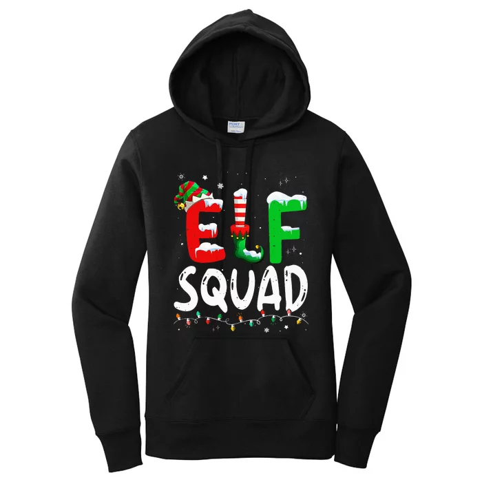 Elf Family Christmas Matching Pajamas Xmas Elf Squad Women's Pullover Hoodie