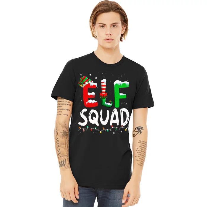 Elf Family Christmas Matching Pajamas Xmas Elf Squad Premium T-Shirt