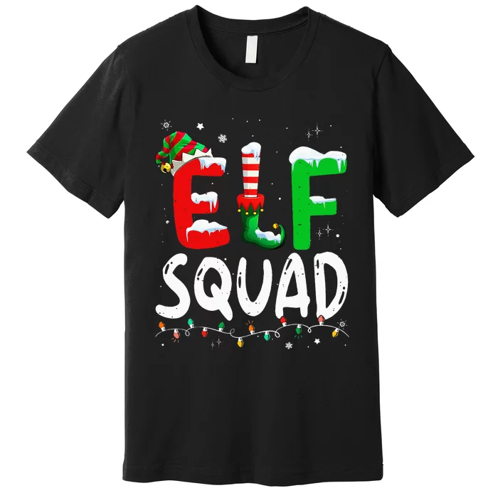 Elf Family Christmas Matching Pajamas Xmas Elf Squad Premium T-Shirt