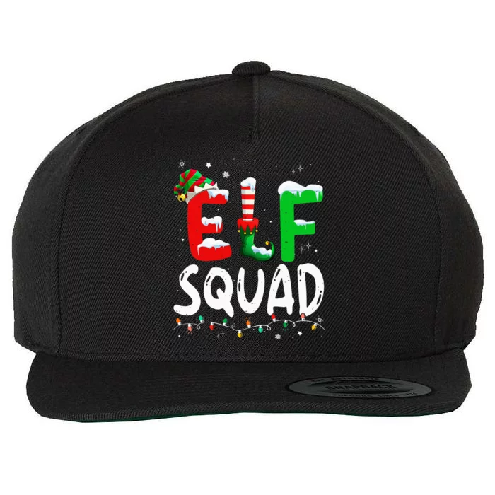 Elf Family Christmas Matching Pajamas Xmas Elf Squad Wool Snapback Cap