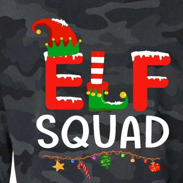 Elf Family Christmas Matching Pajamas Xmas Elf Squad Cropped Pullover Crew