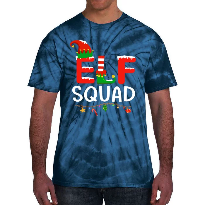 Elf Family Christmas Matching Pajamas Xmas Elf Squad Tie-Dye T-Shirt