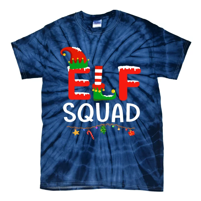 Elf Family Christmas Matching Pajamas Xmas Elf Squad Tie-Dye T-Shirt