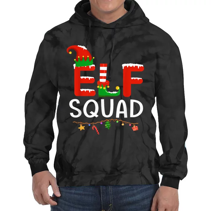 Elf Family Christmas Matching Pajamas XMas Shirt, Elf Squad Tie Dye Hoodie