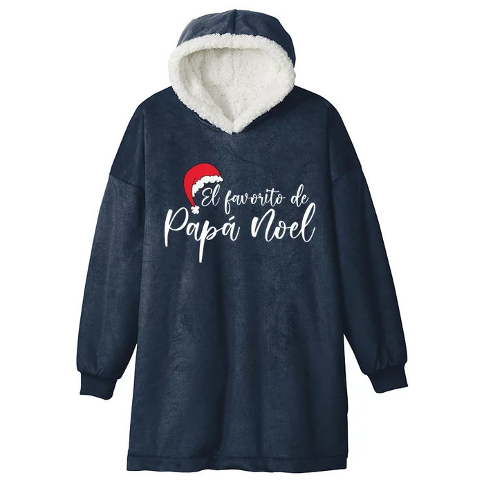 El Favorito De Papá Noel Santa ClausS Favorite Christmas Gift Hooded Wearable Blanket