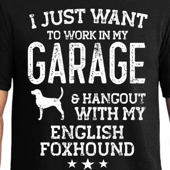 English Foxhound Dad Car Garage Hangout Cute Gift Pajama Set