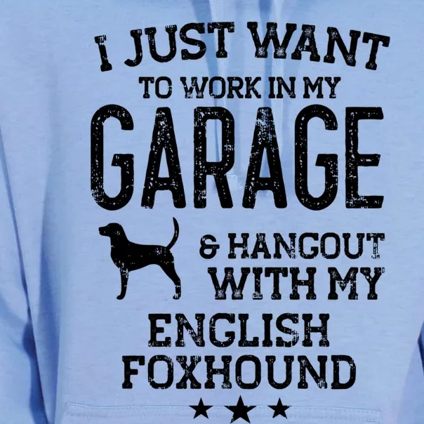 English Foxhound Dad Car Garage Hangout Cute Gift Unisex Surf Hoodie