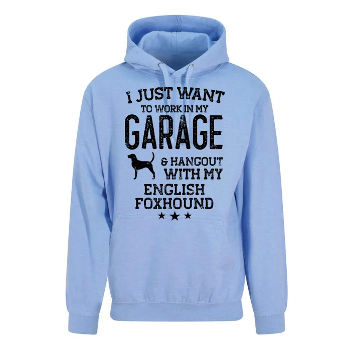 English Foxhound Dad Car Garage Hangout Cute Gift Unisex Surf Hoodie