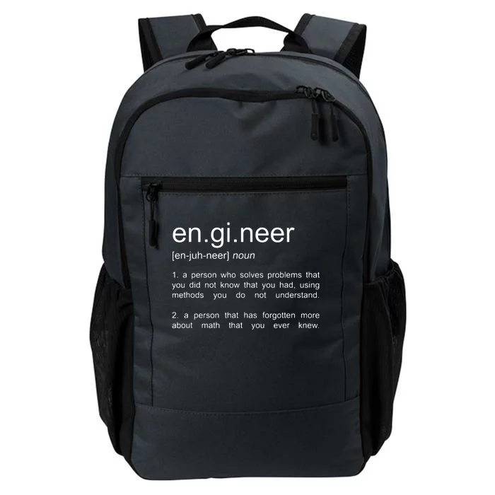 Engineer Funny Dictionary Definition Daily Commute Backpack