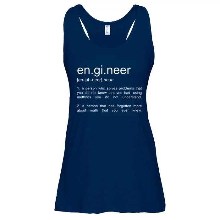 Engineer Funny Dictionary Definition Ladies Essential Flowy Tank