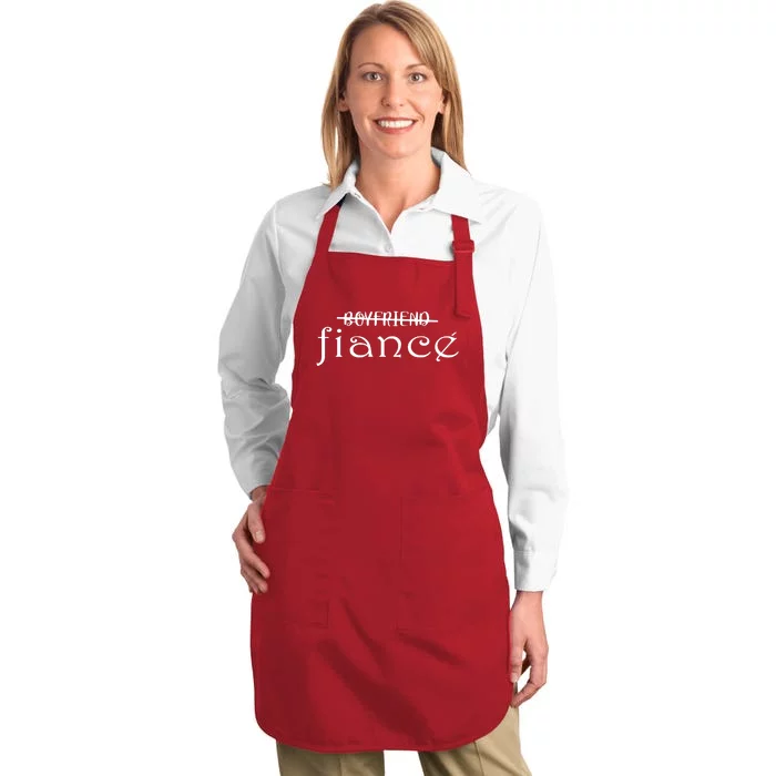 Engagement Fiance Full-Length Apron With Pocket