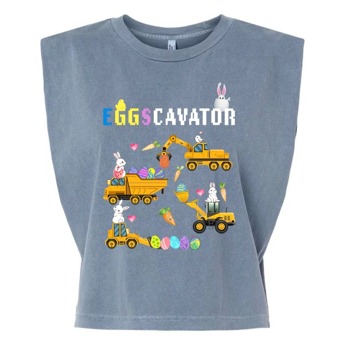 EggsCavator Funny Easter Egg Hunt Garment-Dyed Women's Muscle Tee