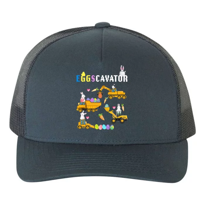 EggsCavator Funny Easter Egg Hunt Yupoong Adult 5-Panel Trucker Hat