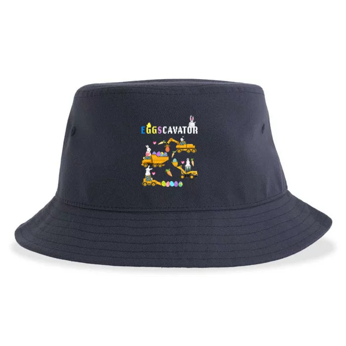 EggsCavator Funny Easter Egg Hunt Sustainable Bucket Hat