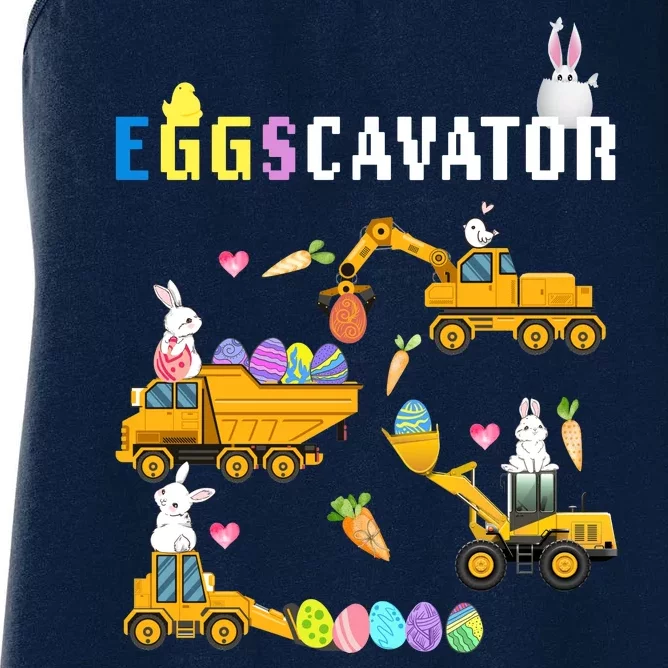 EggsCavator Funny Easter Egg Hunt Women's Racerback Tank