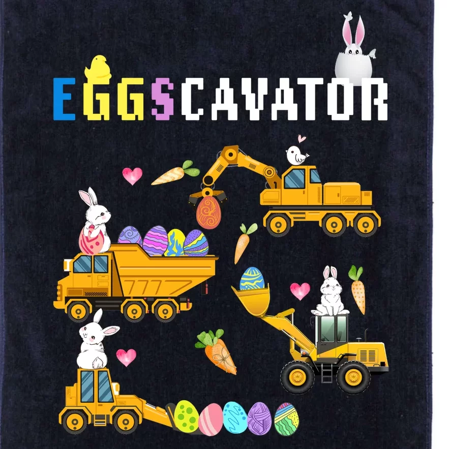 EggsCavator Funny Easter Egg Hunt Platinum Collection Golf Towel