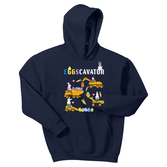 EggsCavator Funny Easter Egg Hunt Kids Hoodie