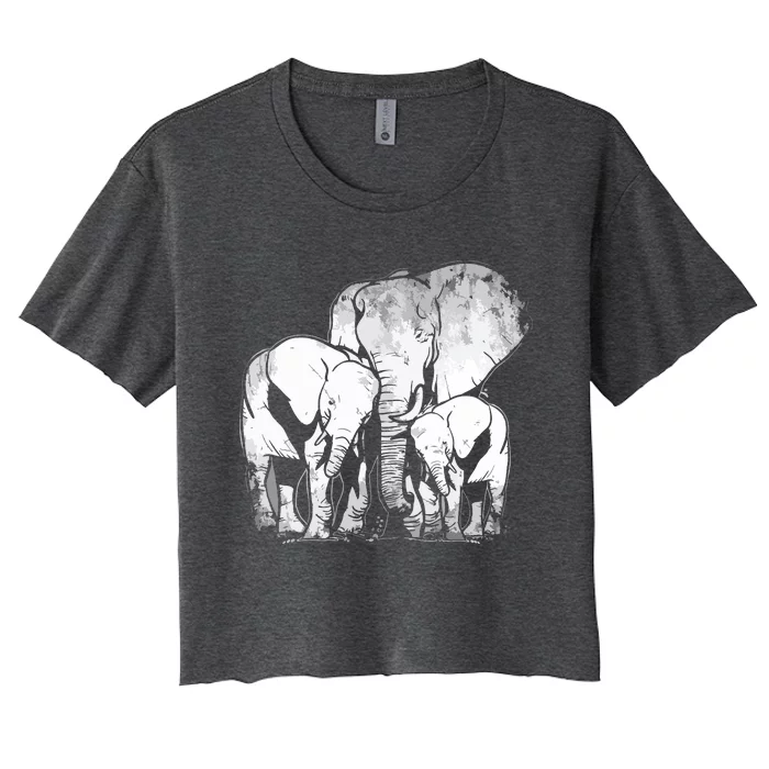 Elephant Family Elephant Women's Crop Top Tee