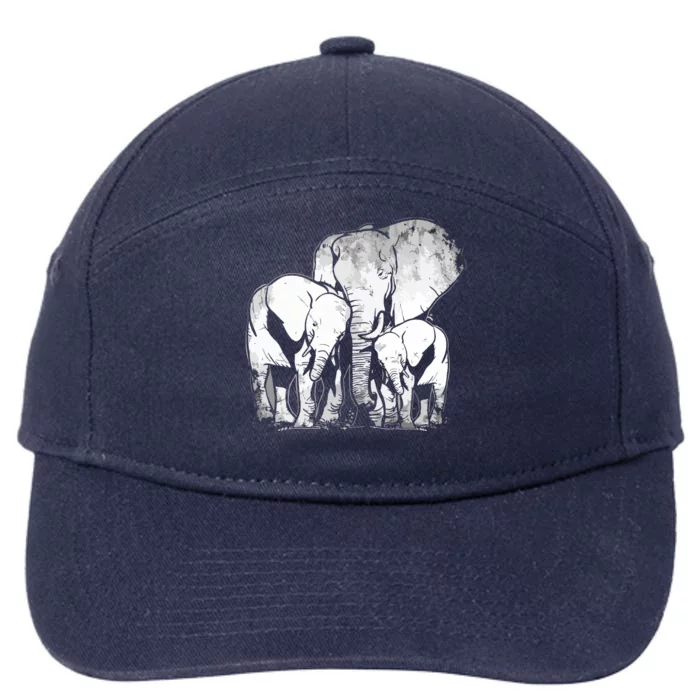 Elephant Family Elephant 7-Panel Snapback Hat