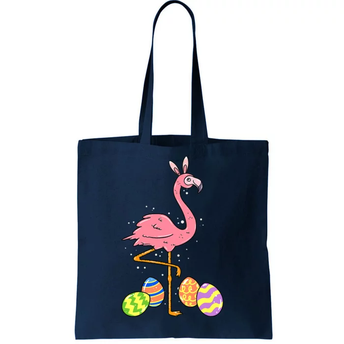 Easter Flamingo Easter Bunny Egg Basket Funny Easter Tote Bag