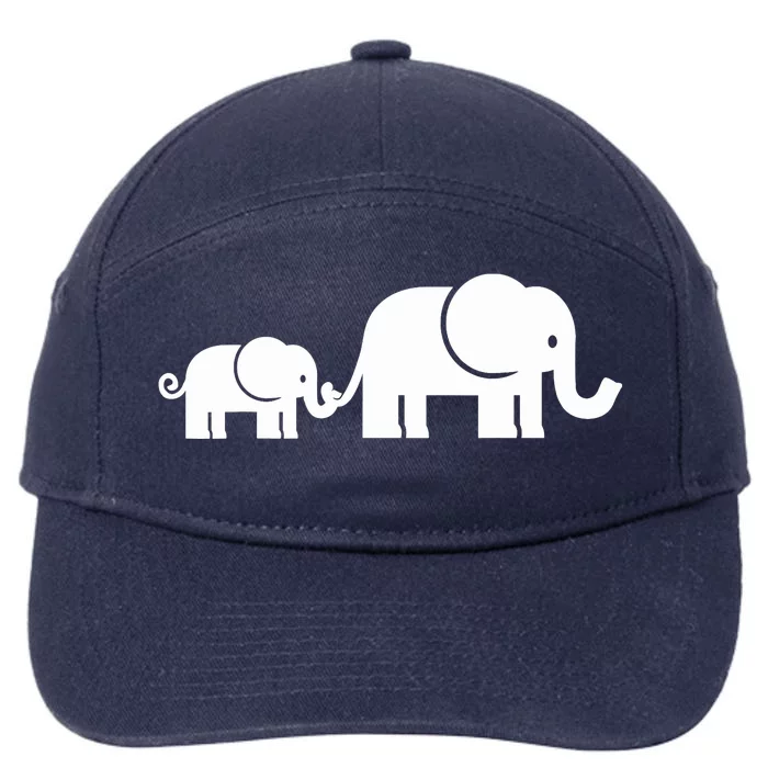 Elephant family 7-Panel Snapback Hat